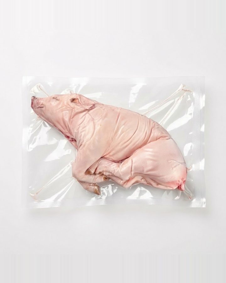 Lechón chico para asar (aprox. 15 lb), entero y empacado al vacío